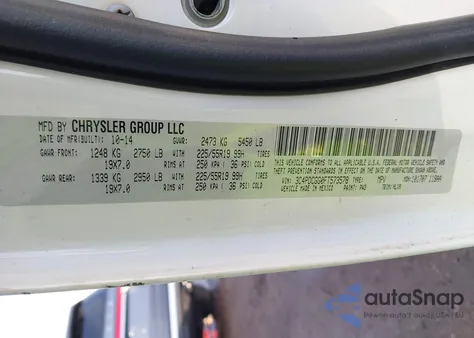 2015 Dodge Journey Crossroad из США, поврежденный, VIN 3C4PDCGG0FT573578